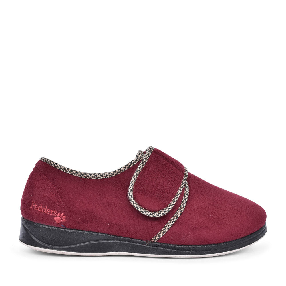 Harry Velcro Slipper For Men In Burgandy