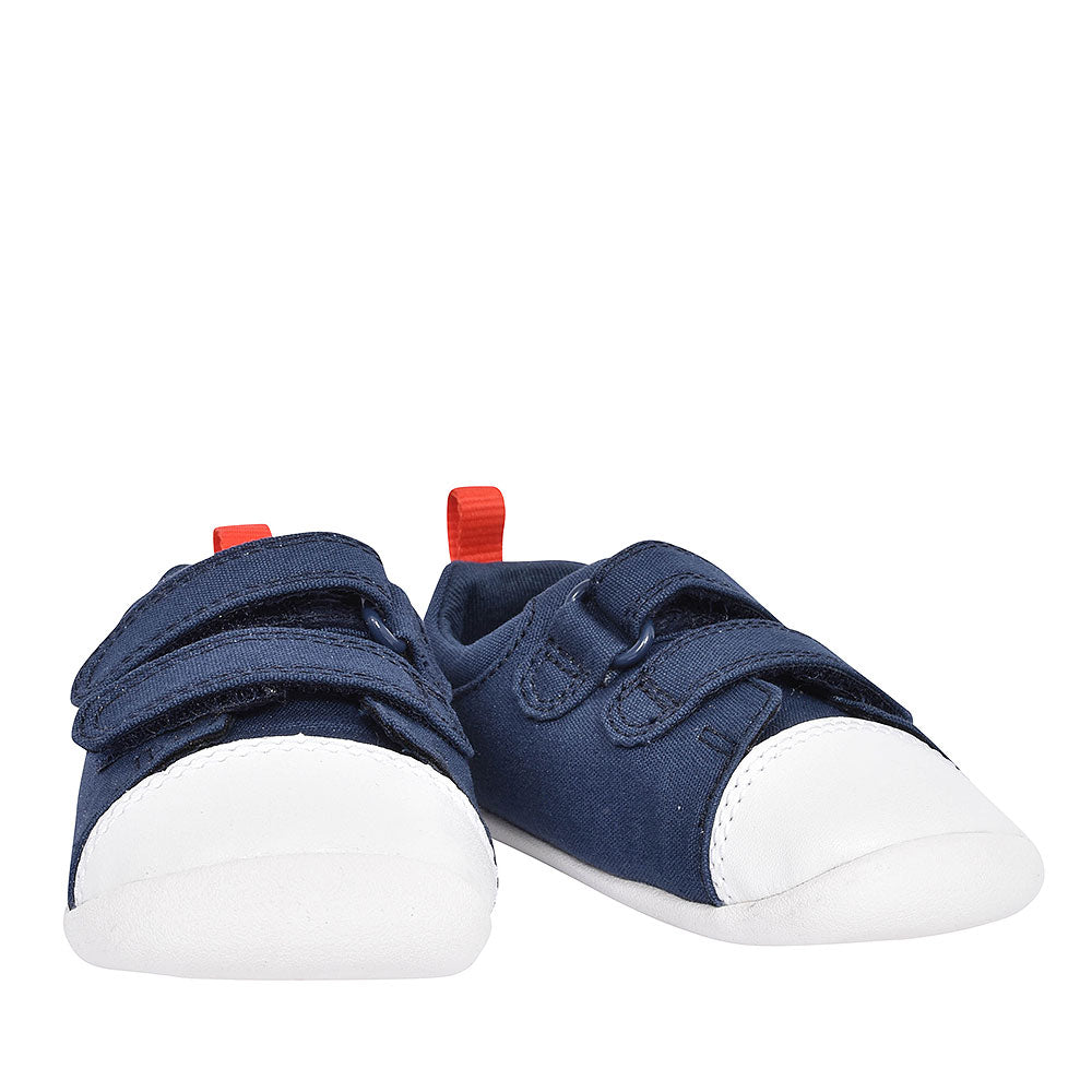 Boys Pre-walker Roam Craft Navy Canvas Shoe In Kids G Fit