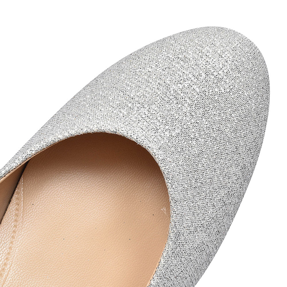 300 Mid Heel Court Shoe For Ladies In Silver