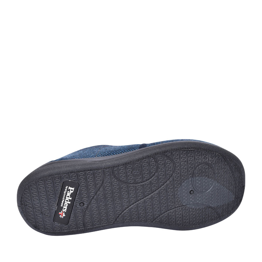 Mens Huntsman Wide Fit Slipper In Navy