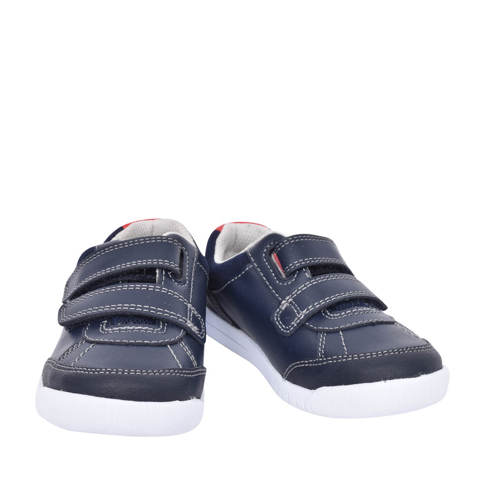 Boys Toddler Emery Sky Navy Leather Shoe In Kids F Fit
