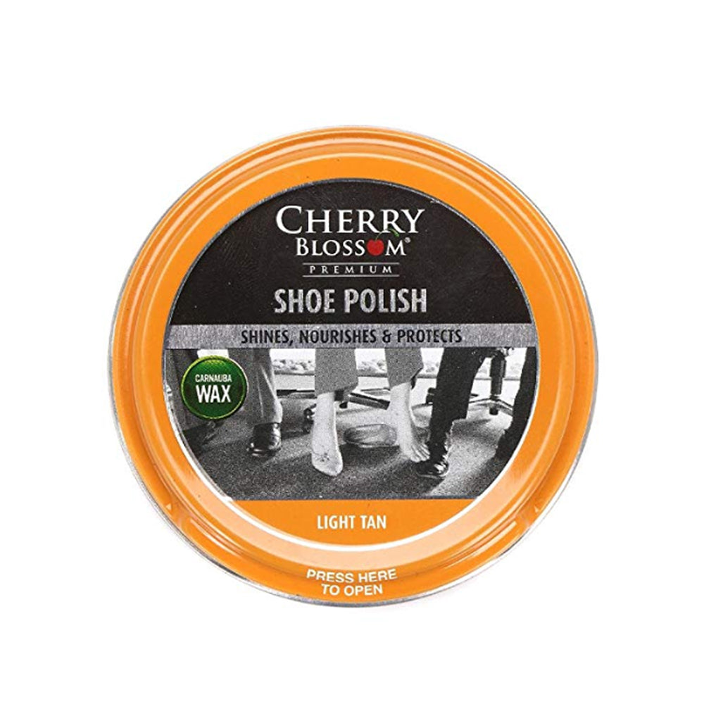 Traditional Paste Polish Tin For Leather Shoes 50ml In Light Tan