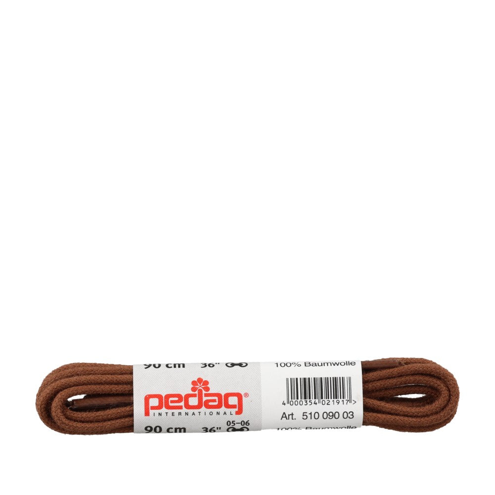 90cm Thin Round Laces In Medium Brown
