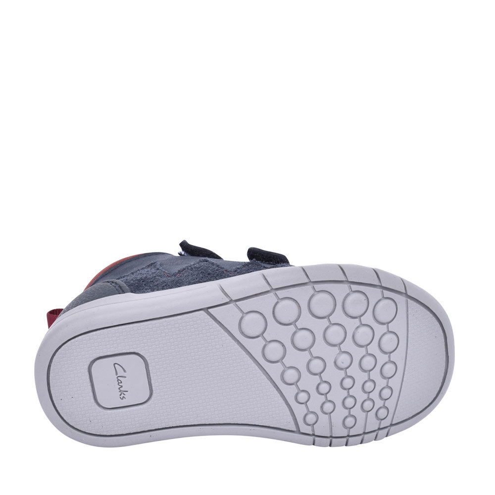 Boys Rex Park Navy Leather Velcro Boot In Kids H Fit
