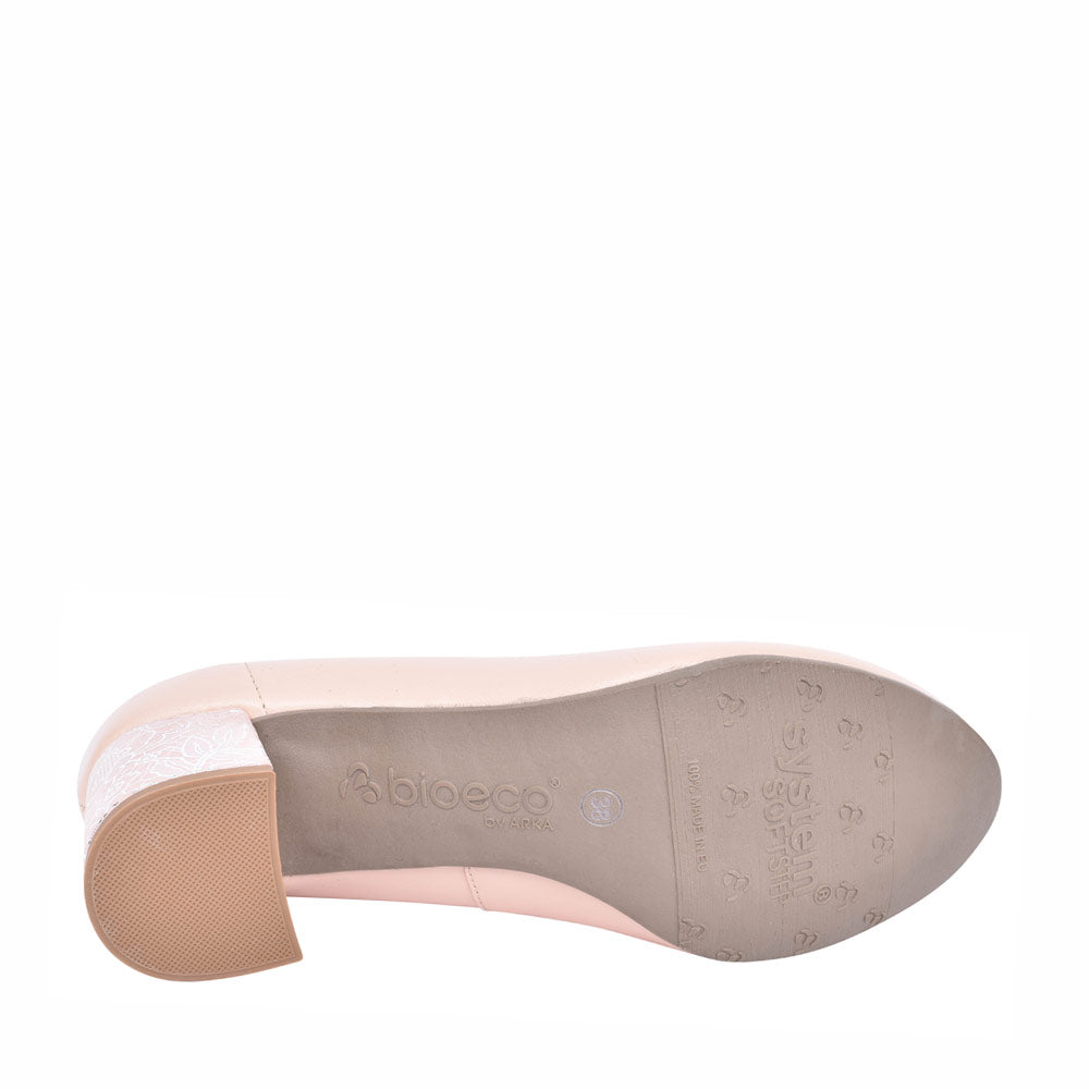 Ladies 5856 G-fit Medium Heel Court Shoe In Pink