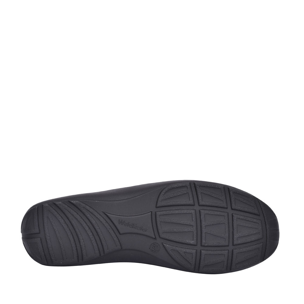 Ladies 496301 Henni H-fit Velcro Shoes In Blk Leather