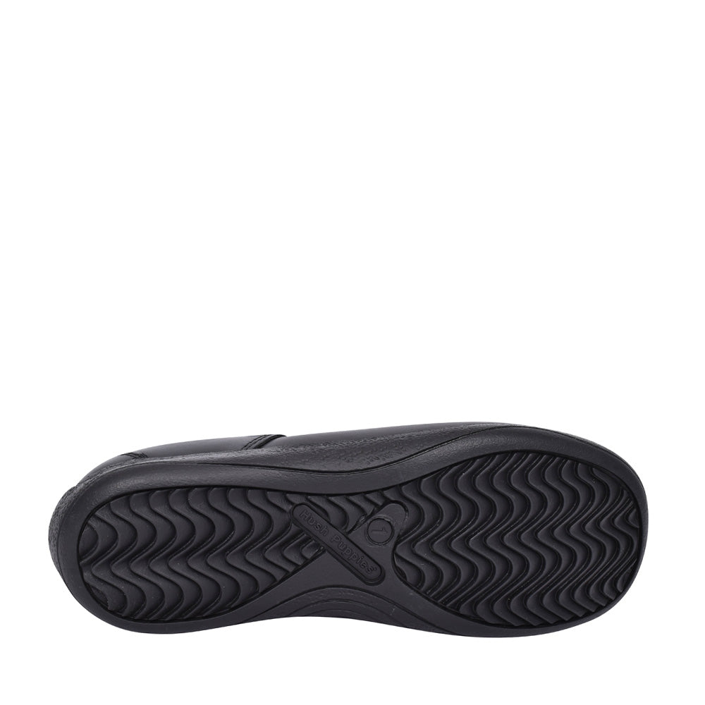 Girls Jessica Velcro Shoe In Blk Leather