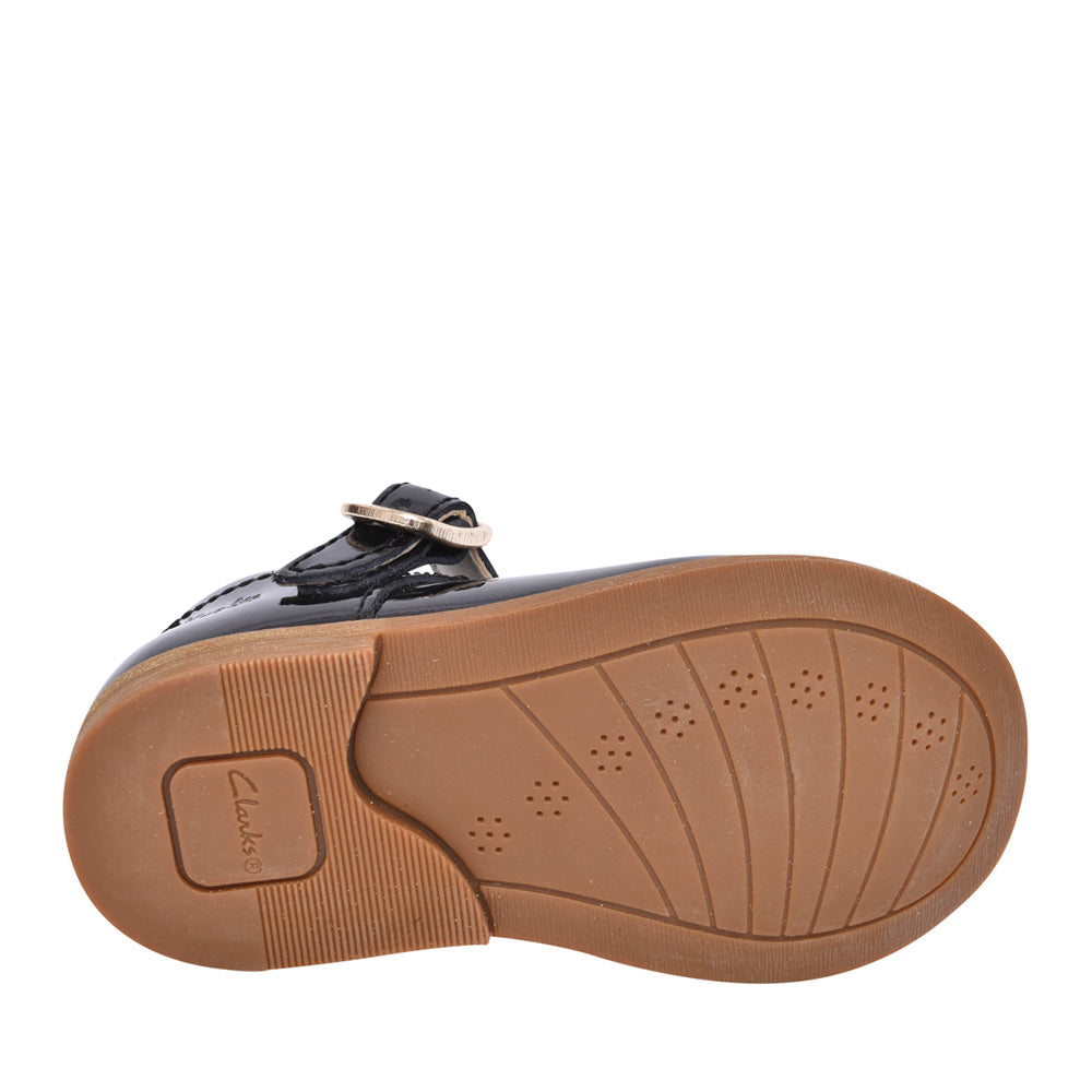 Girls Drew Play Black Patent T-bar Shoe In Kids G Fit