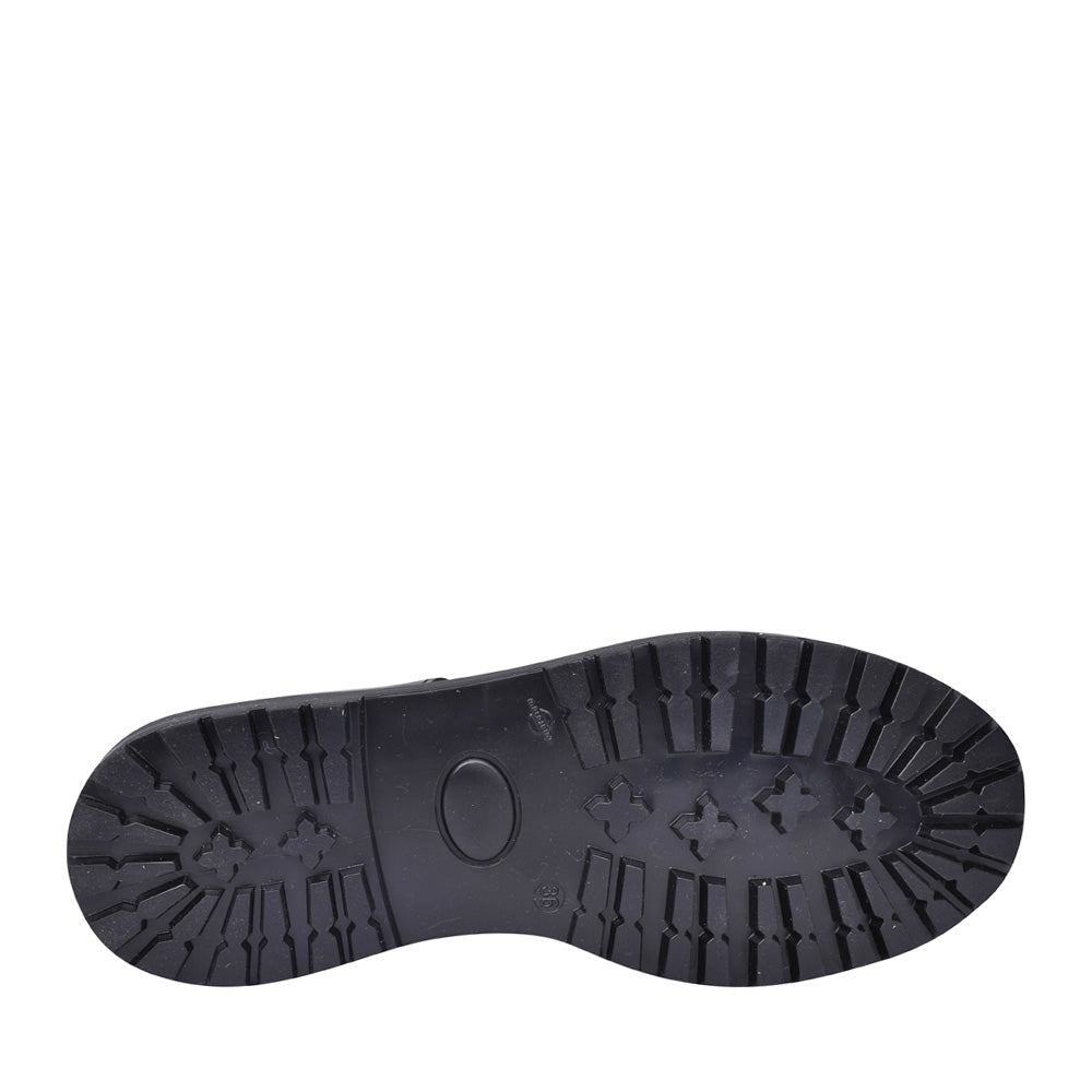Girls Lea G3140113 Leather T-bar Shoe In Blk Leather
