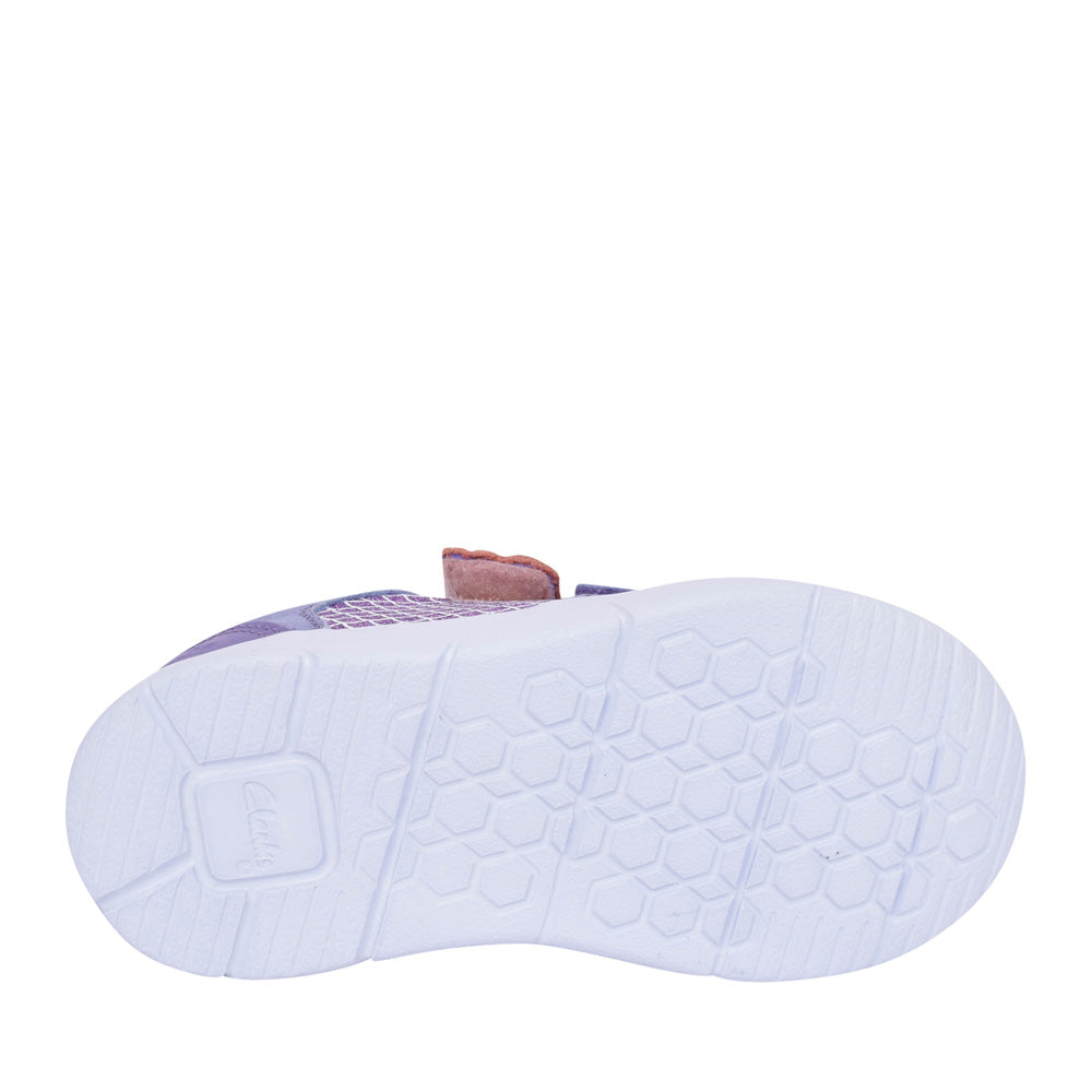 Girls Ath Horn T Purple Interest Velcro Shoe In Kids F Fit