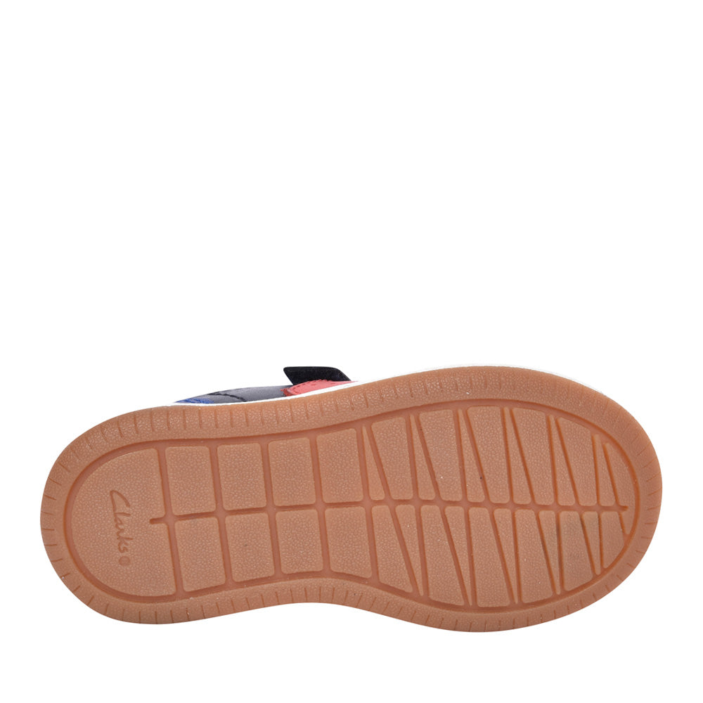 Boys Fawn Family T Navy Combi Velcro Shoe In Kids F Fit