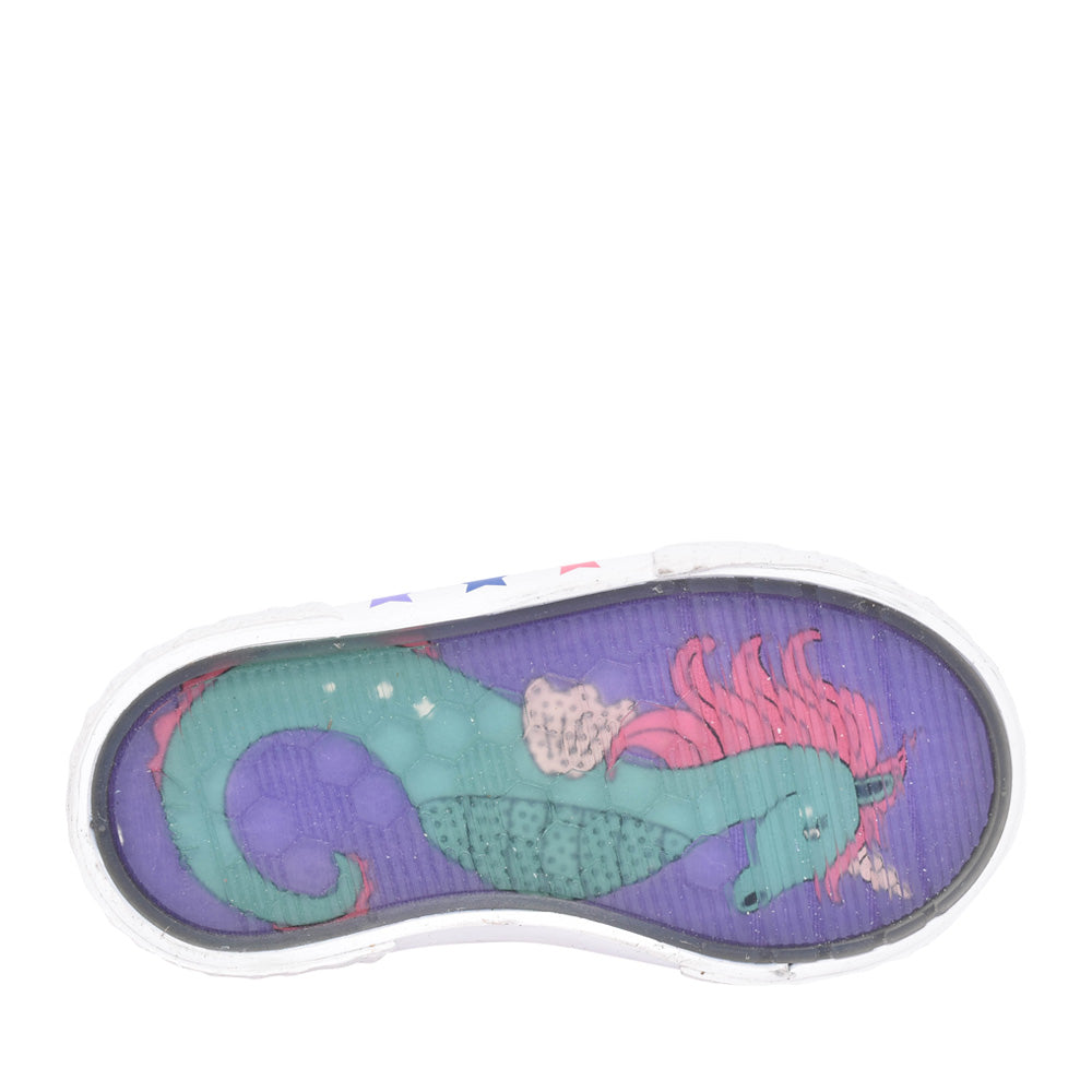Girls Foxing Play T Purple Canvas Velcro Shoe In Kids F Fit
