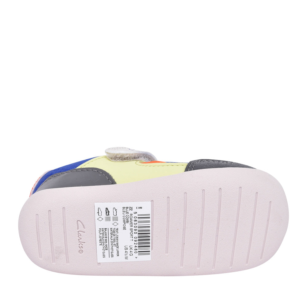 Boys Roamer Sport Blue Combi Velcro Shoe In Kids F Fit
