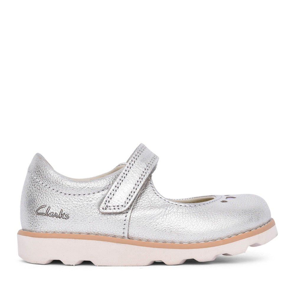 Girls Crown Jane K Metallic Velcro Shoe In Kids H Fit