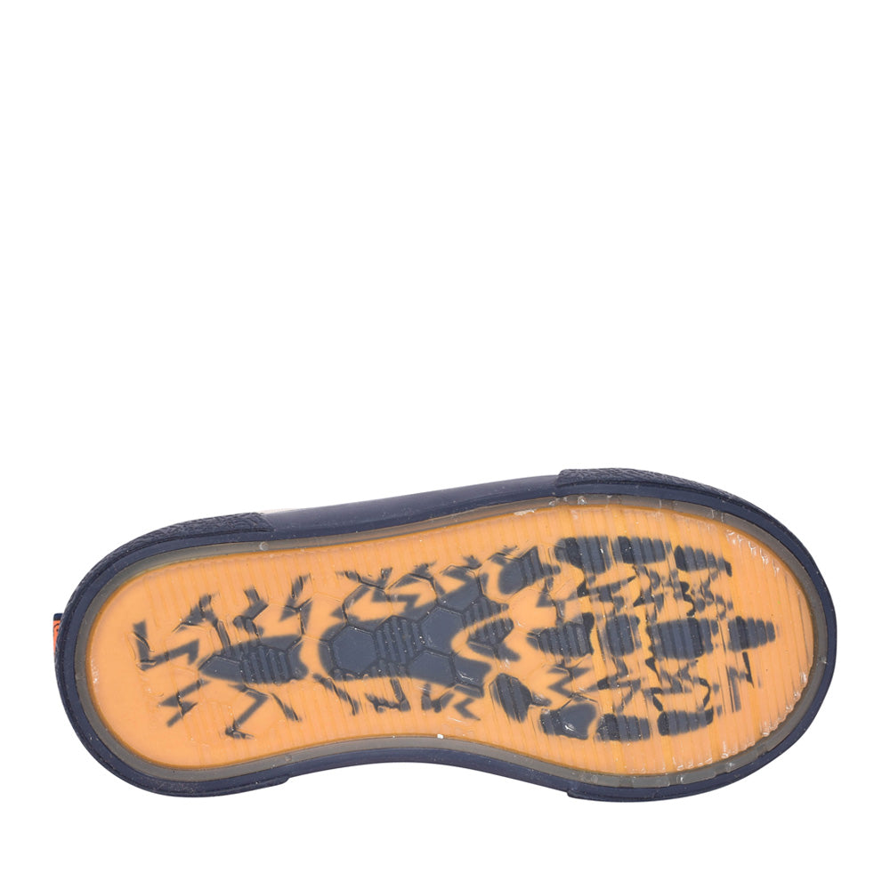 Boys Foxing Play Navy Canvas Shoe In Kids F Fit