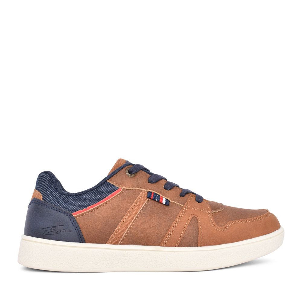 Boys St John Laced Shoe In Camel