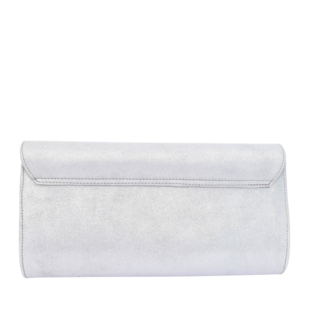 Ladies 310 Envelope Clutch Bag In Grey