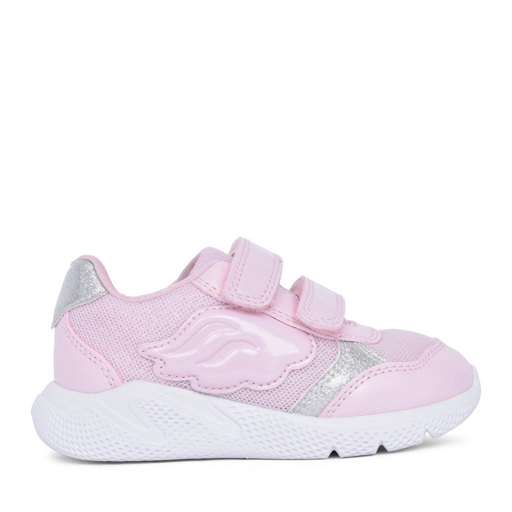 Girls B454tc B Sprintye Velcro Trainer In Pink