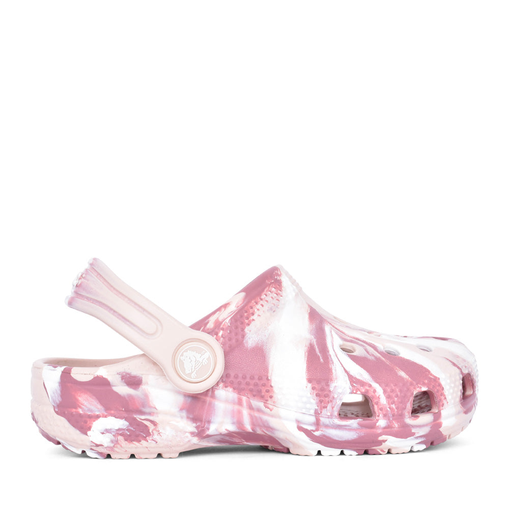 Girls 207464 Classic Marbled Clog In Quartz
