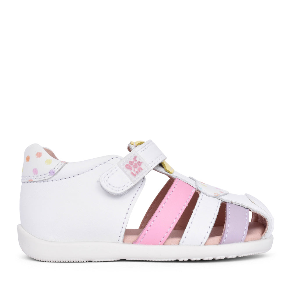 Girls 242305 Velcro Shoe In White