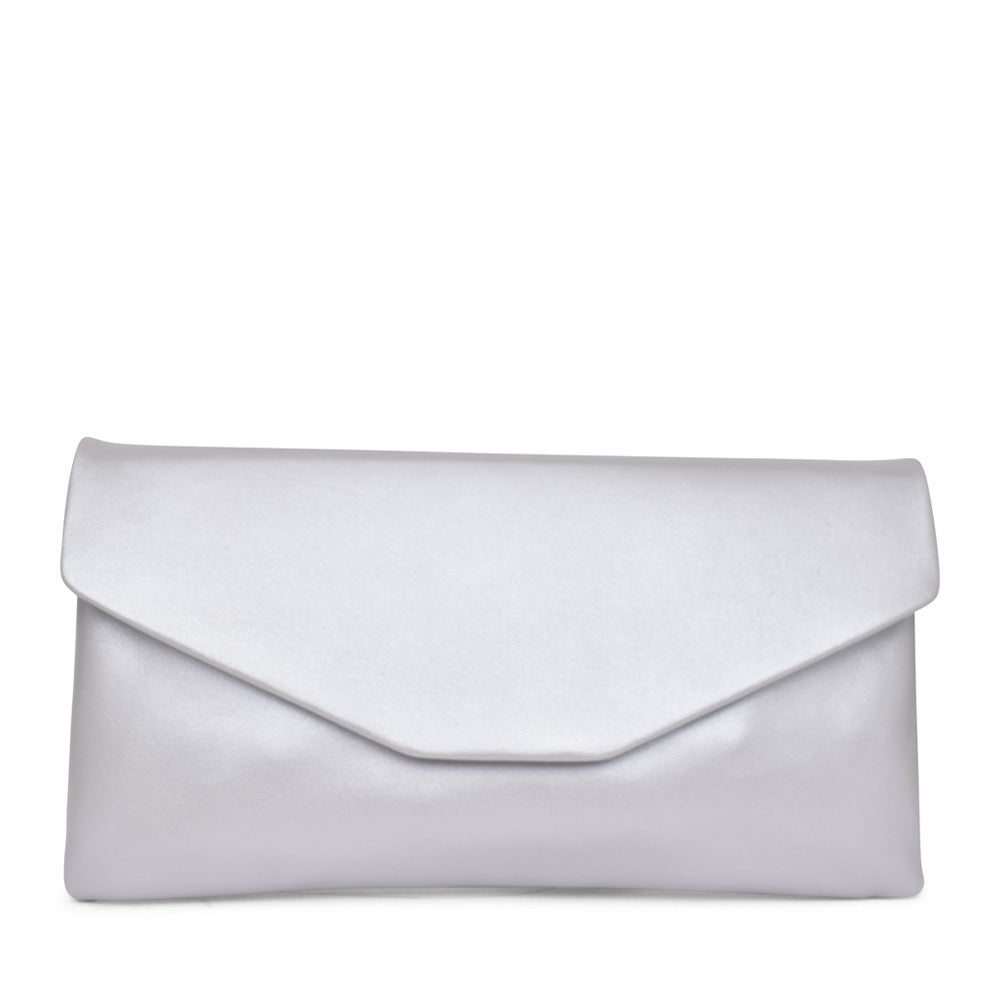 Ladies Sara Clutch Bag In Light Grey