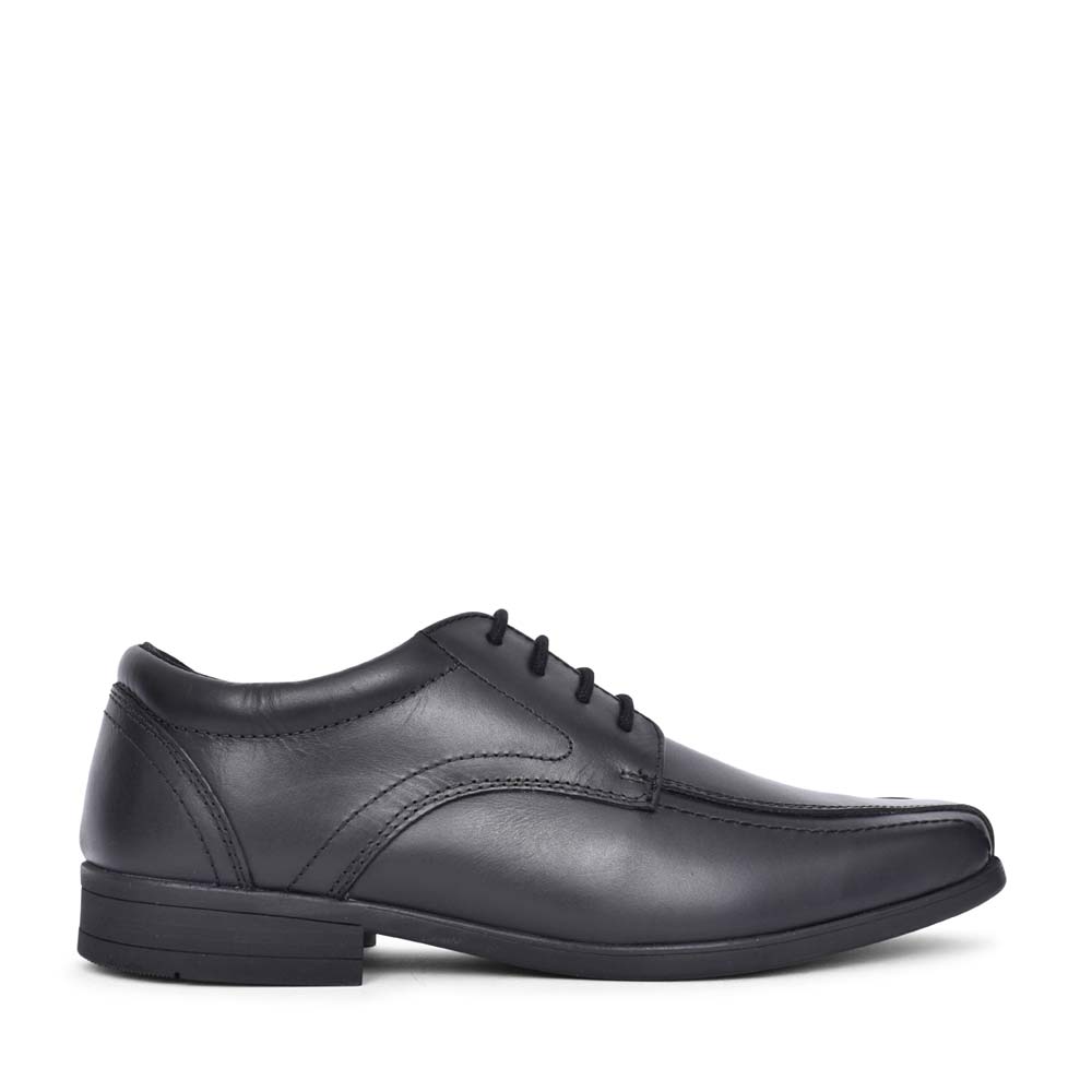 Boys Edward Leather Laced Shoe In Black