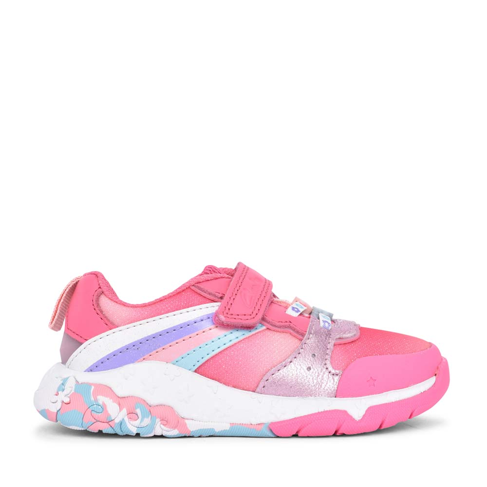 Girls Tidal Star Kids Bright Pink Combi Trainer In Kids F Fit