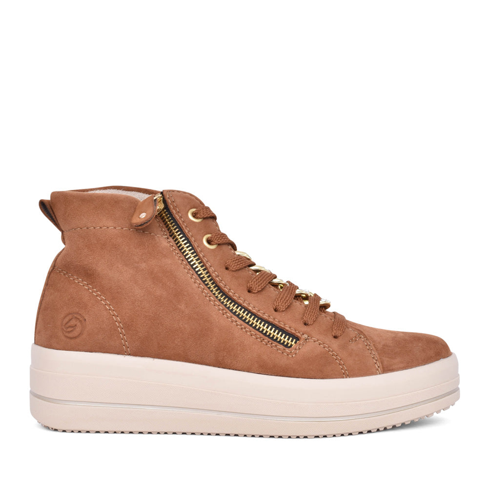 Ladies D1c07 Laced Ankle Boot In Tan