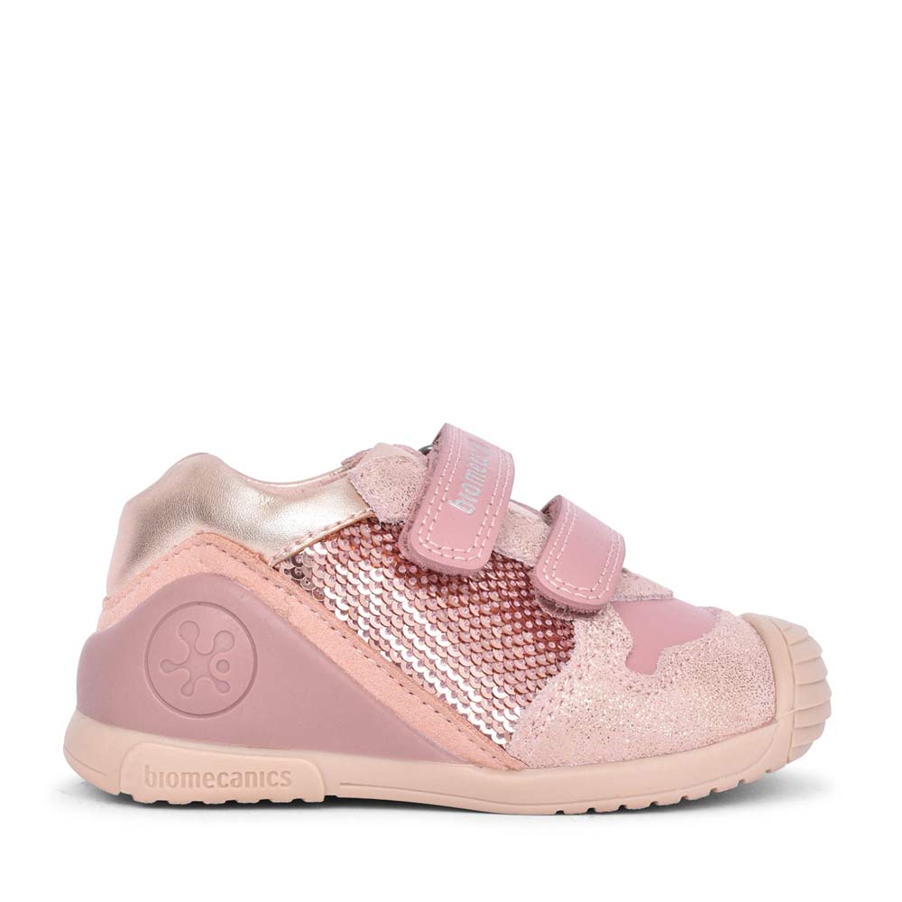 Girls 241104 Double Velcro Shoe In Pink
