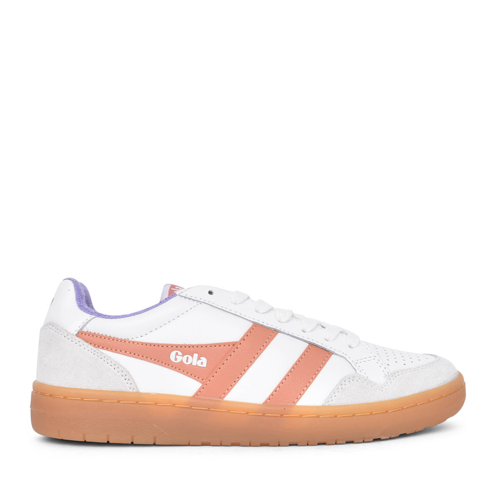 Ladies Eagle Clb572 Laced Trainer In Peach
