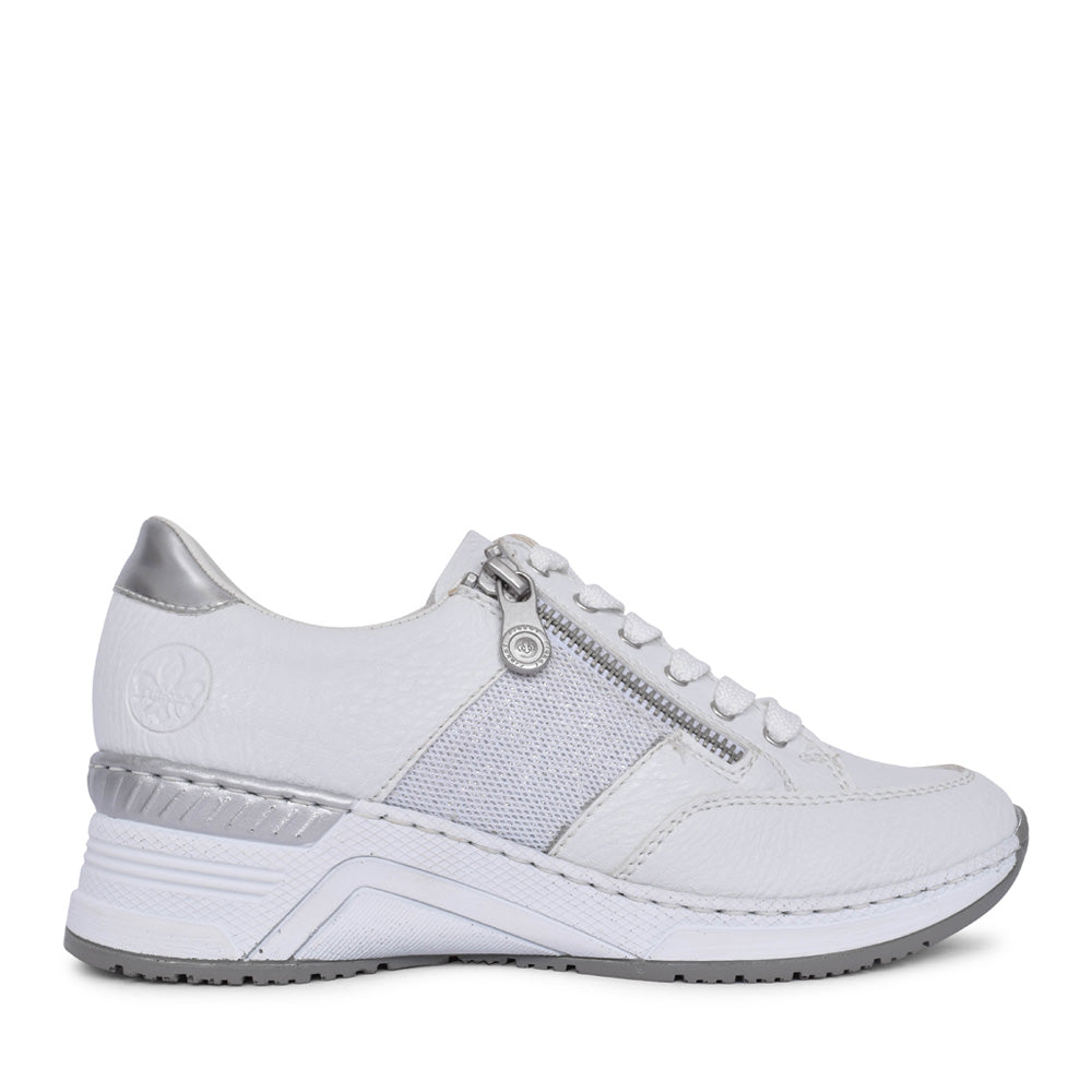 Ladies N4322 Laced Wedge Trainer In White
