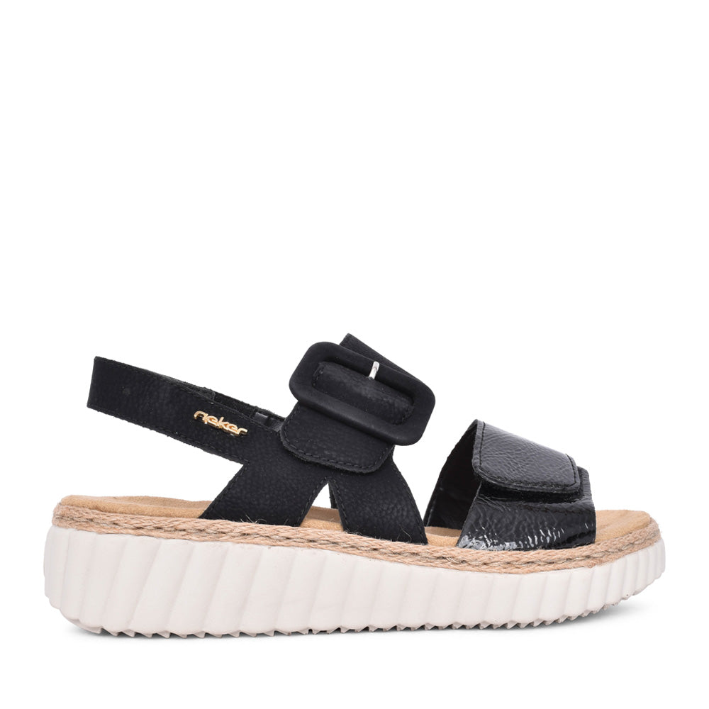 Ladies 69260 Velcro Sandal In Black