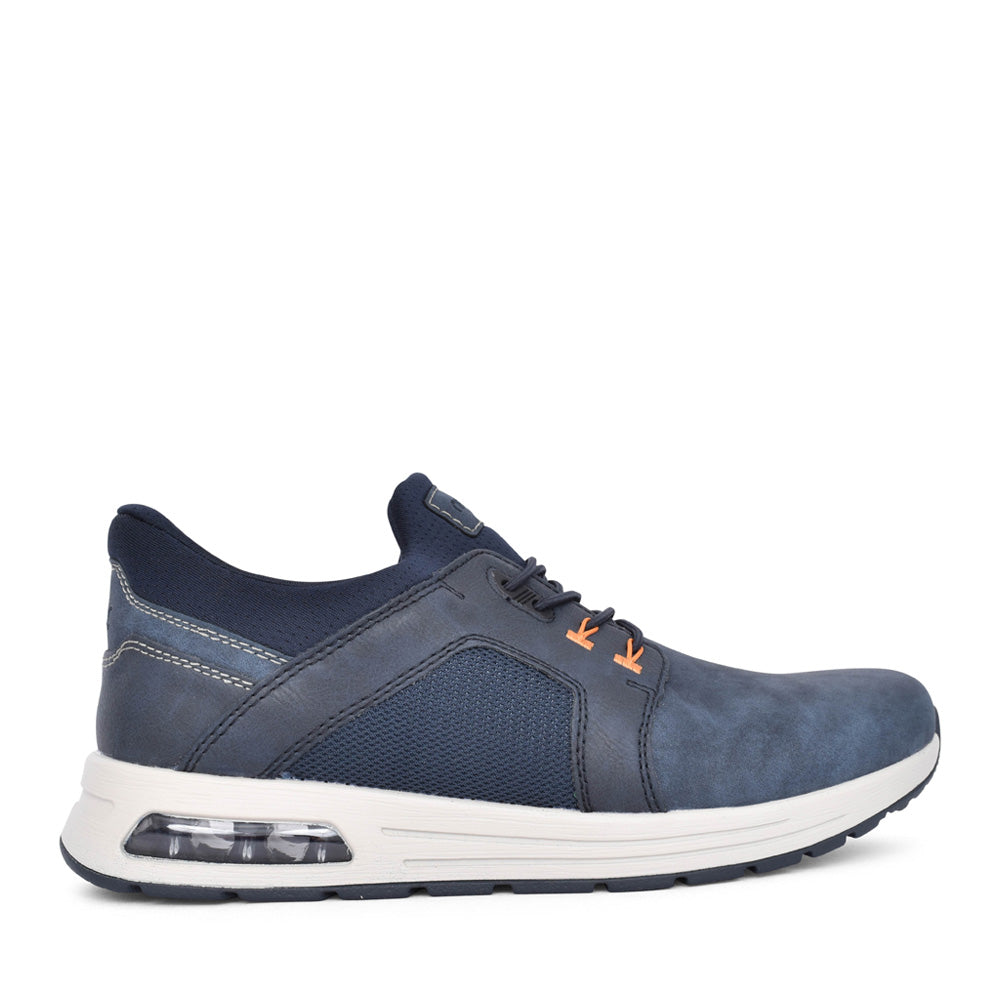 Mens B1053 Laced Trainer In Denim