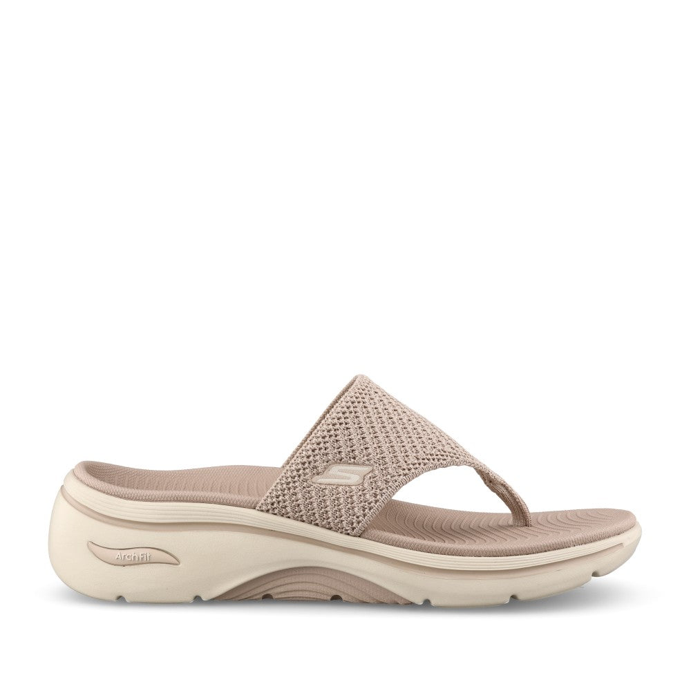 Ladies 140861 Go Walk Arch Fit Toe Post In Taupe