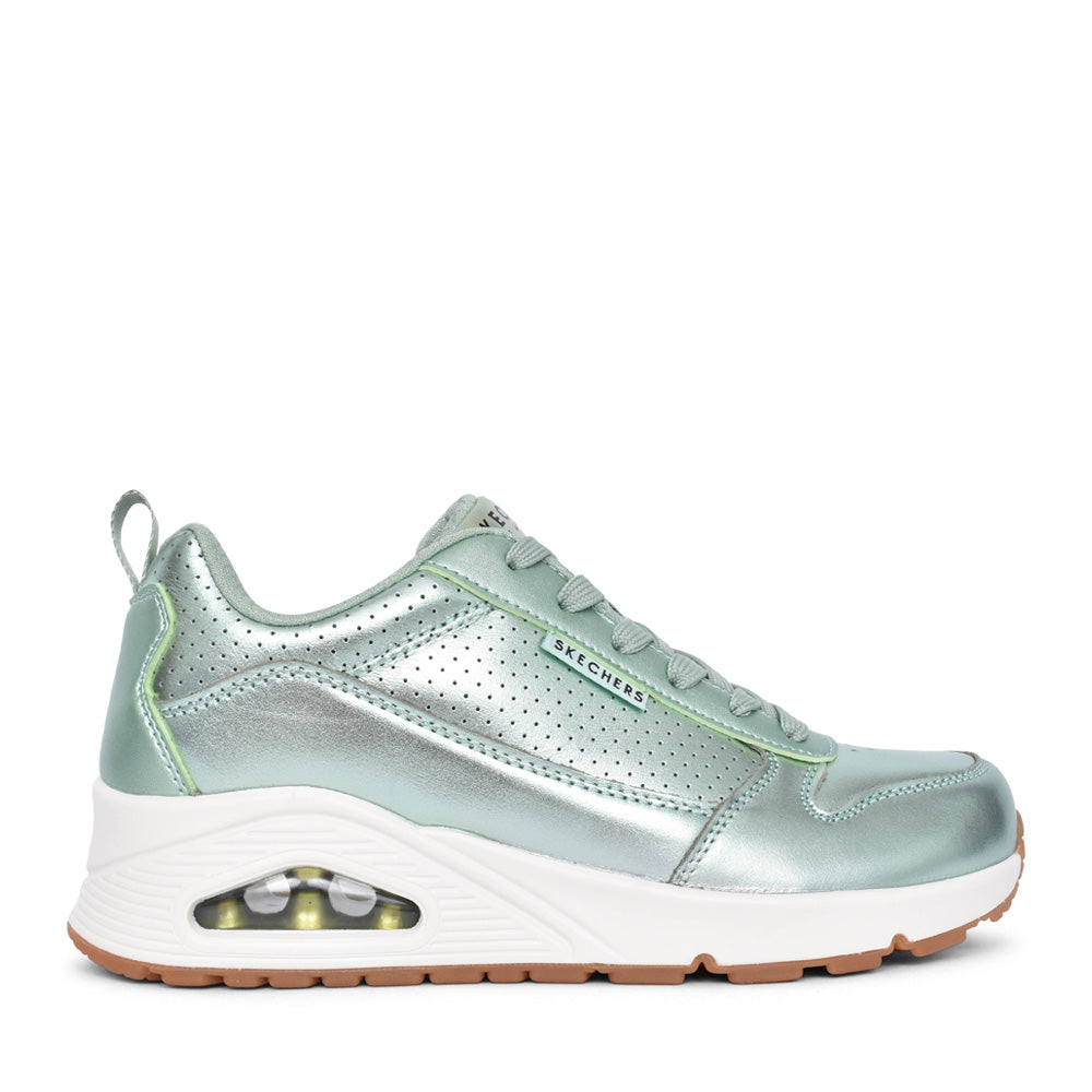Ladies 177109 Uno Metallixs Trainer In Sage
