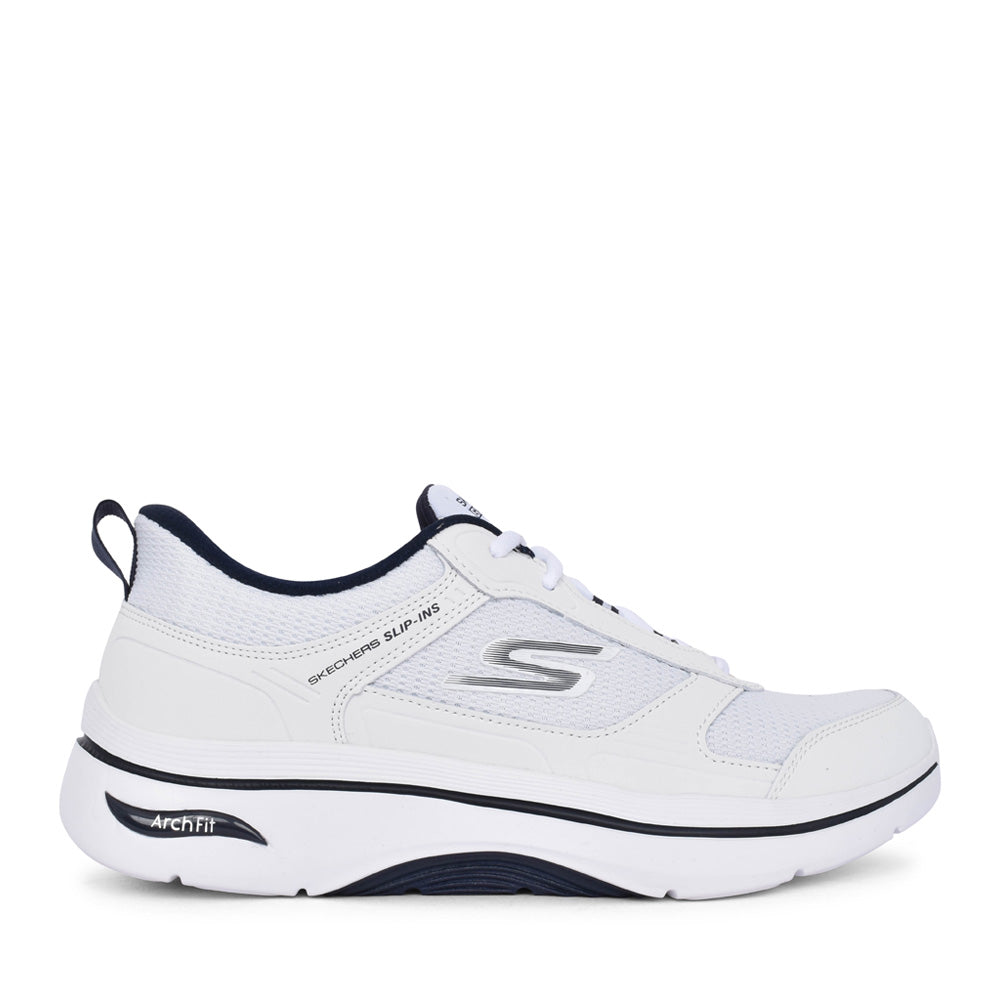 Mens 216650 Go Walk Arch Fit Seared Trainer In White