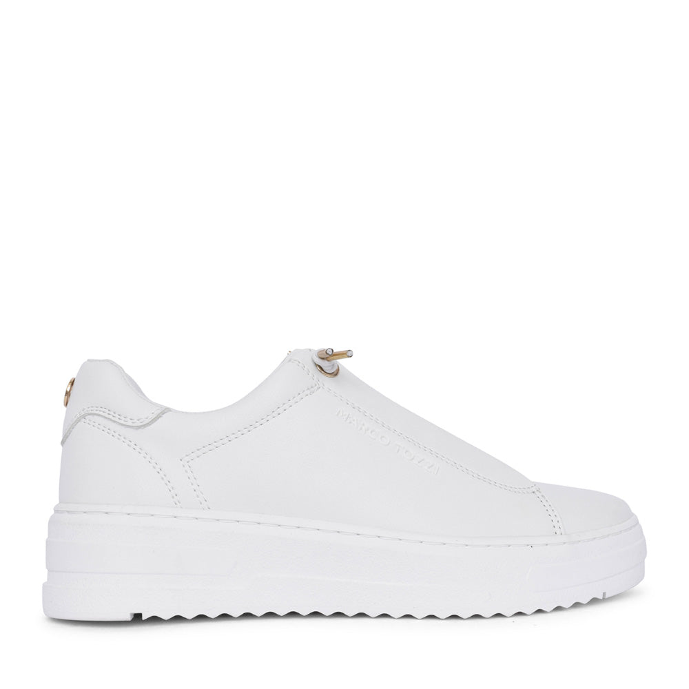 Ladies 2-23724 Laced Trainer In White