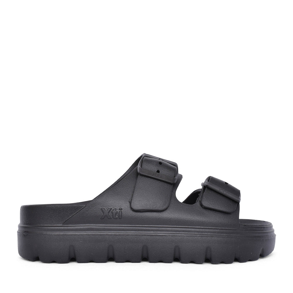 Ladies 142550 Double Strap Mule In Black