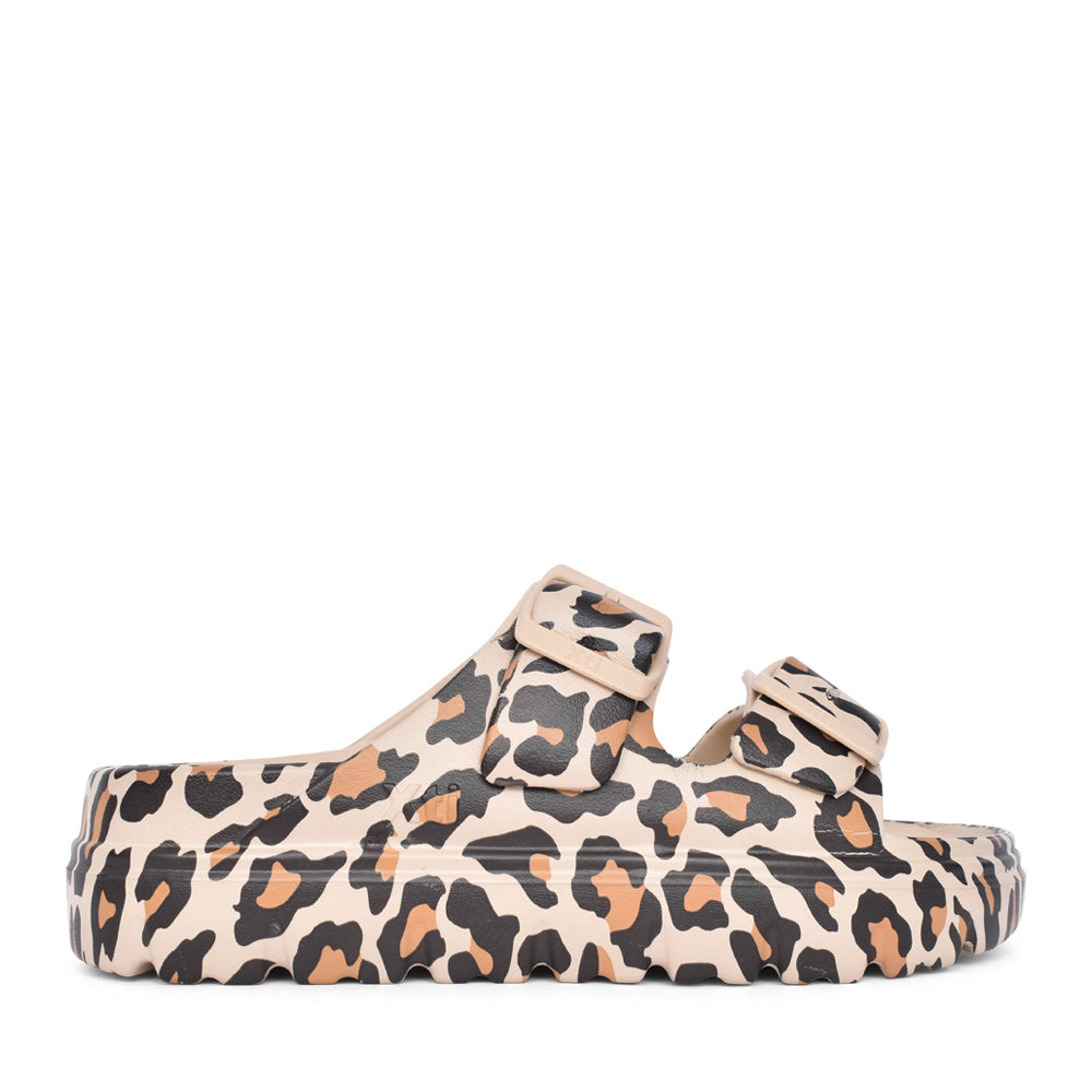 Ladies 142550 Double Strap Mule In Leopard