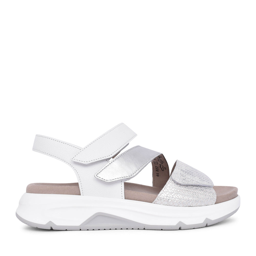 Ladies 66.882 Typhoon Velcro Sandal In Silver