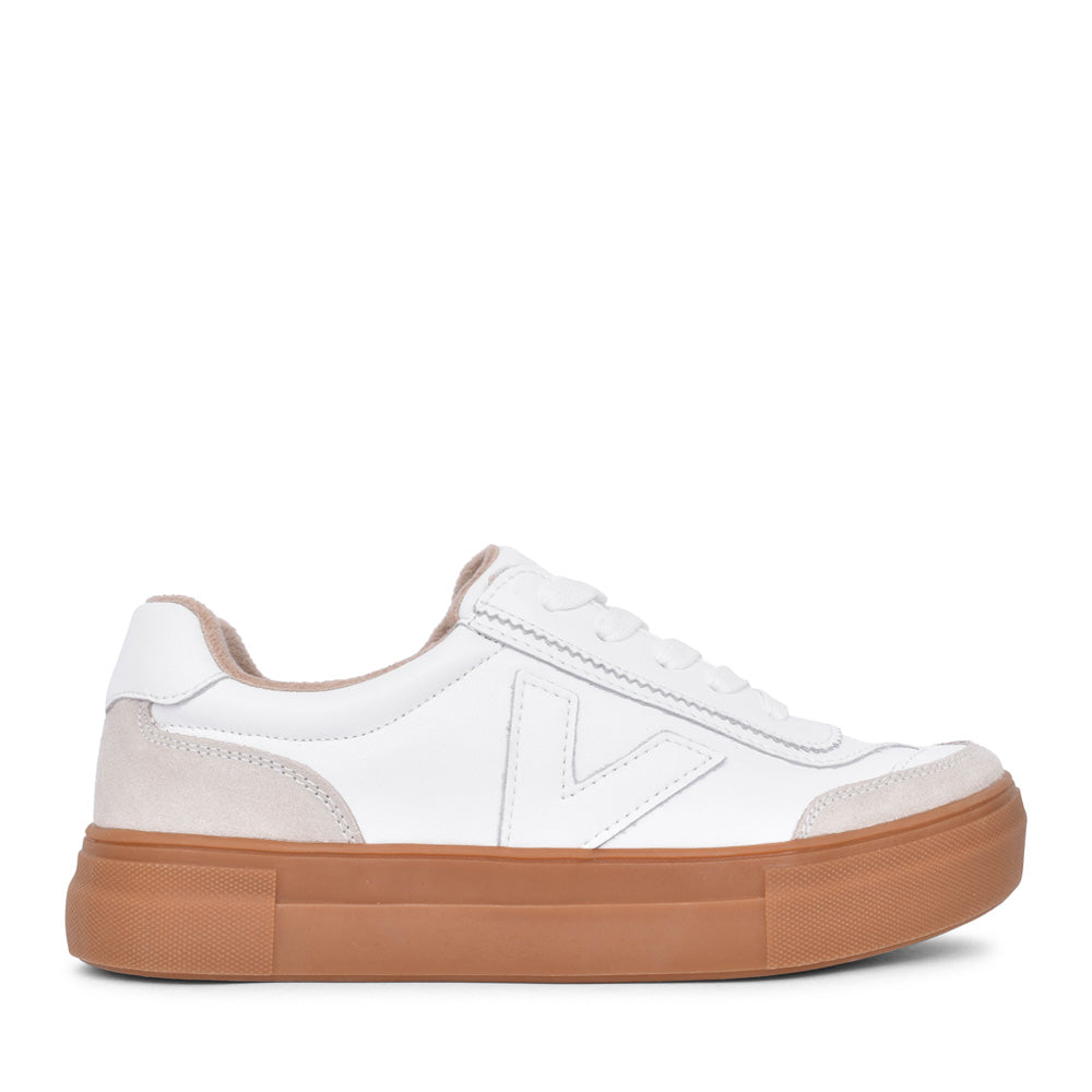 Ladies Eighty Laced Trainer In White