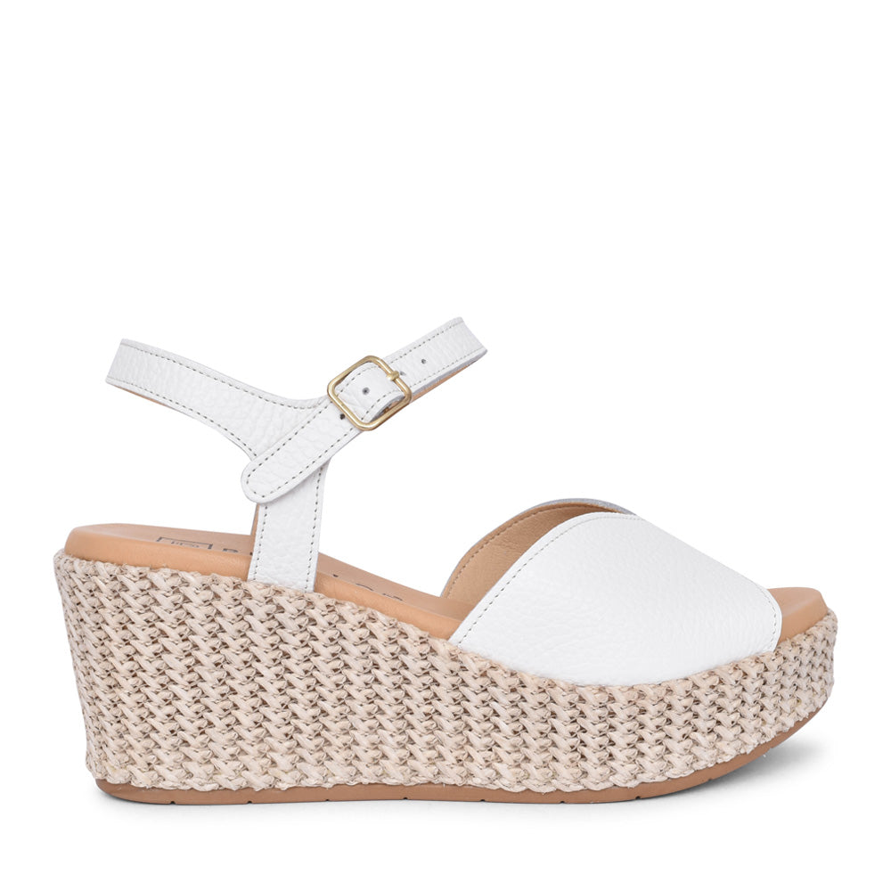 Ladies 10571 Wedge Sandal In White