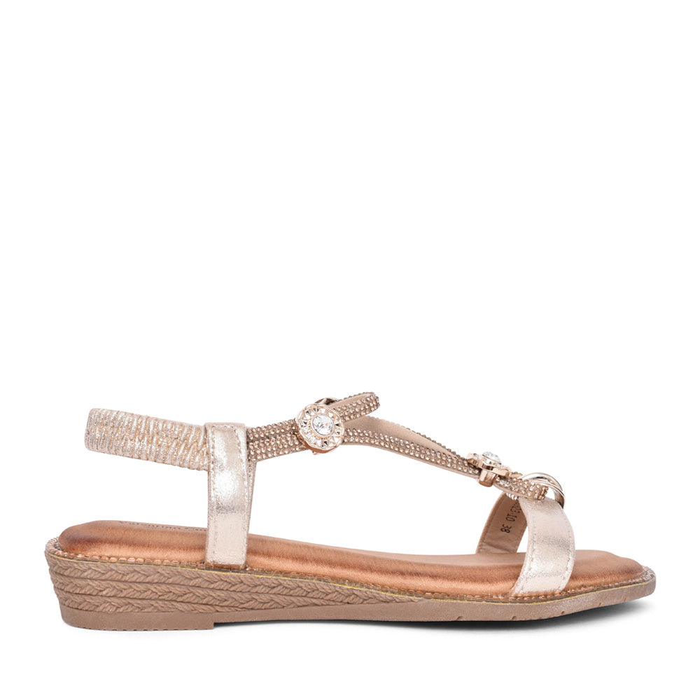 Ladies 3z8923-10 Sandal In Gold