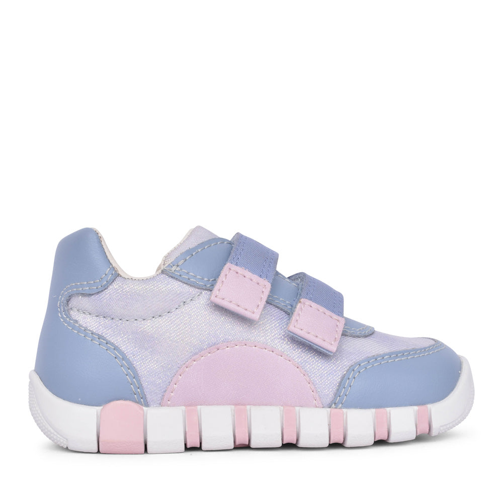Girls B3558a B Iupidoo Velcro Trainer In Blue-multi