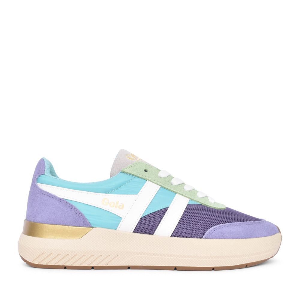 Ladies Clb516 Raven Laced Trainer In Plum