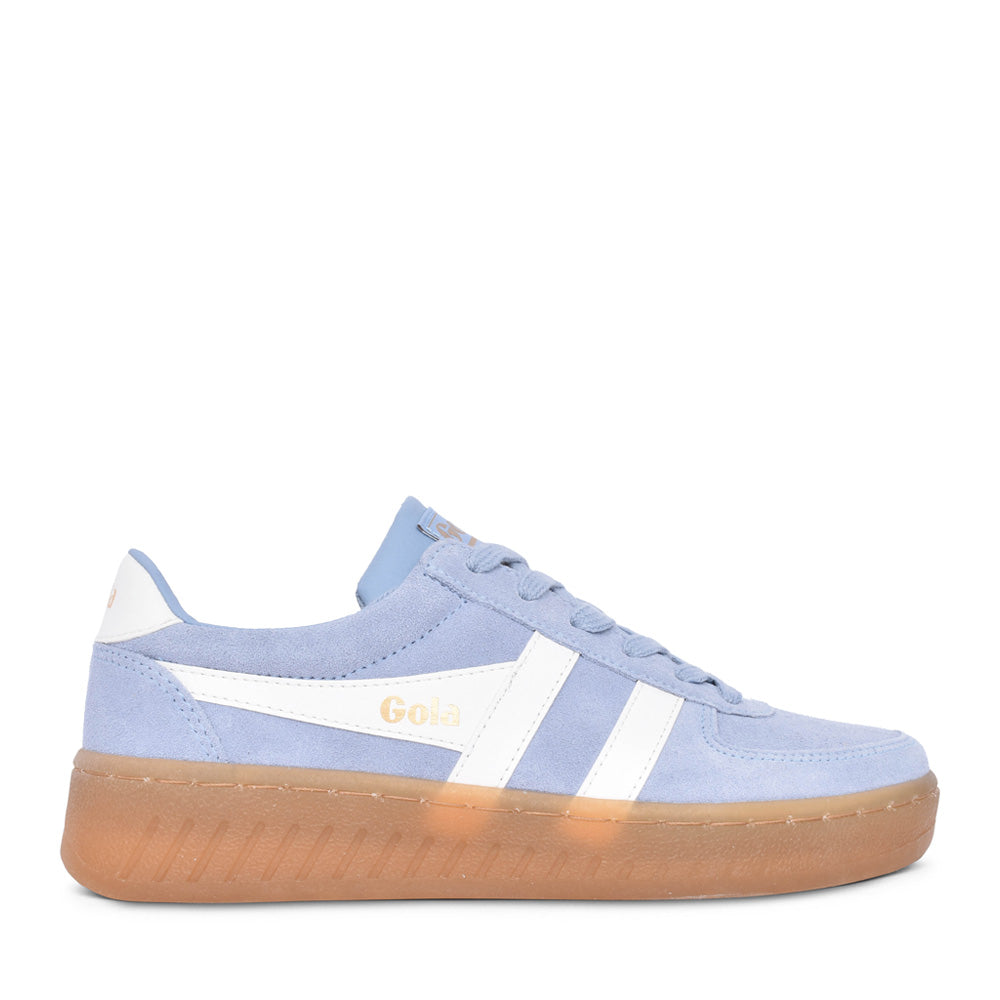Ladies Grandslam Cla589 Laced Trainer In Light Blue