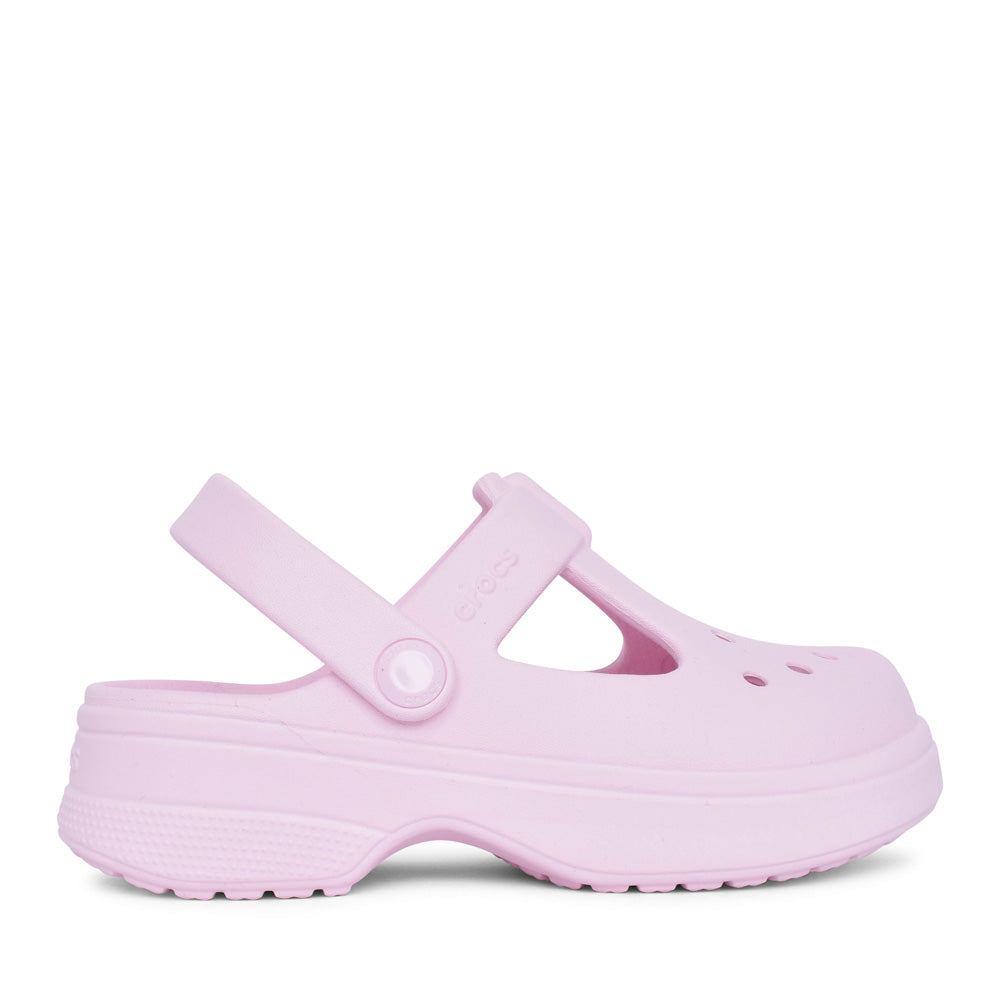Girls 210615 Classic Mary Jane Junior Clog In Pink Milk