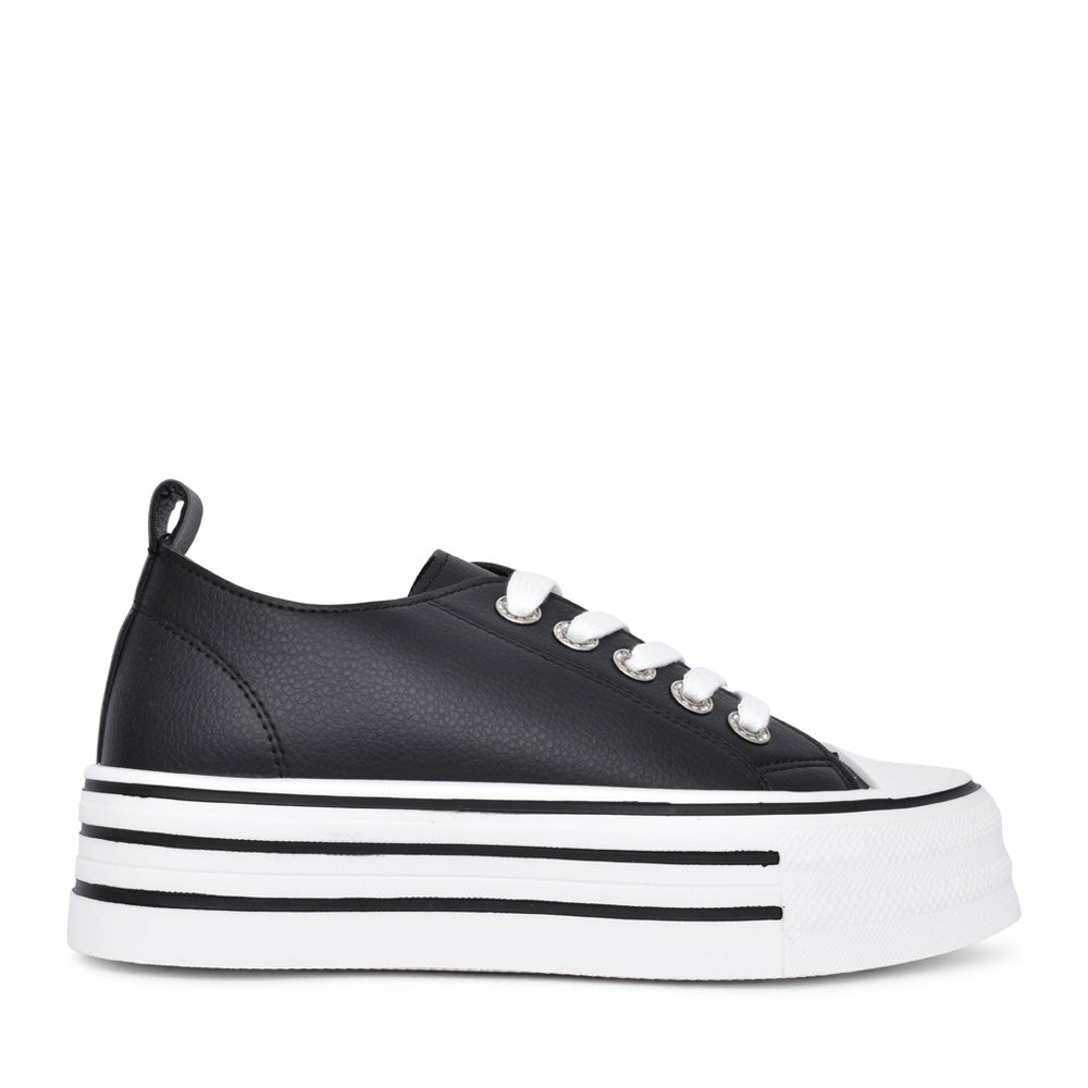 Ladies Montenegro Platform Trainer In Black