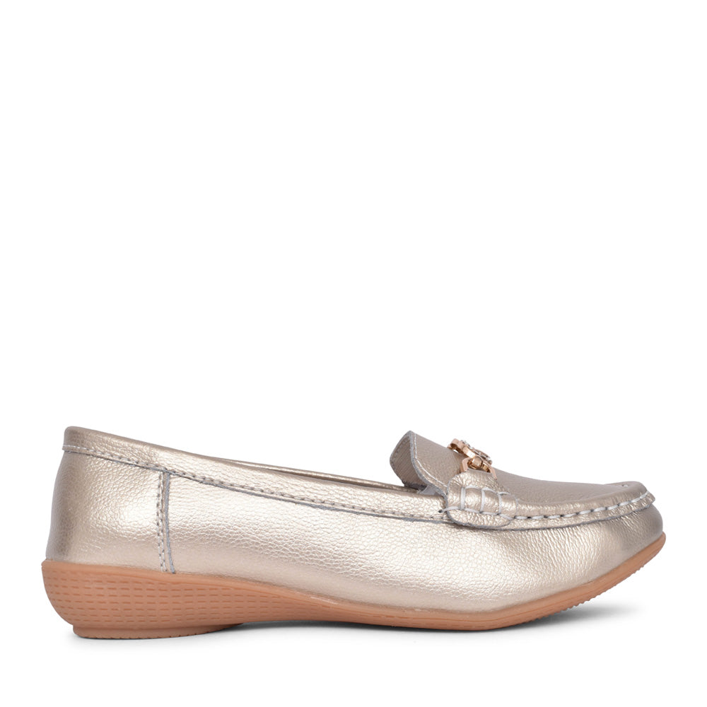 Ladies Kasbah Slip-on Shoe In Gold