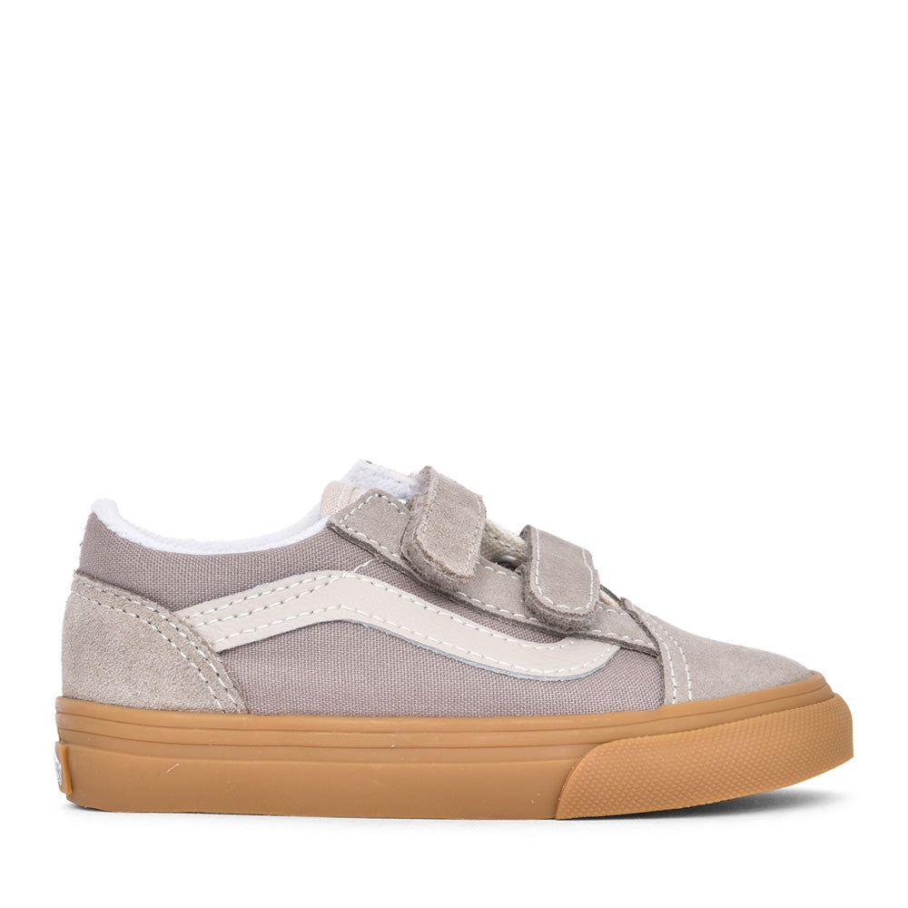 Unisex Old Skool V Toddler Velcro Shoe In Grey